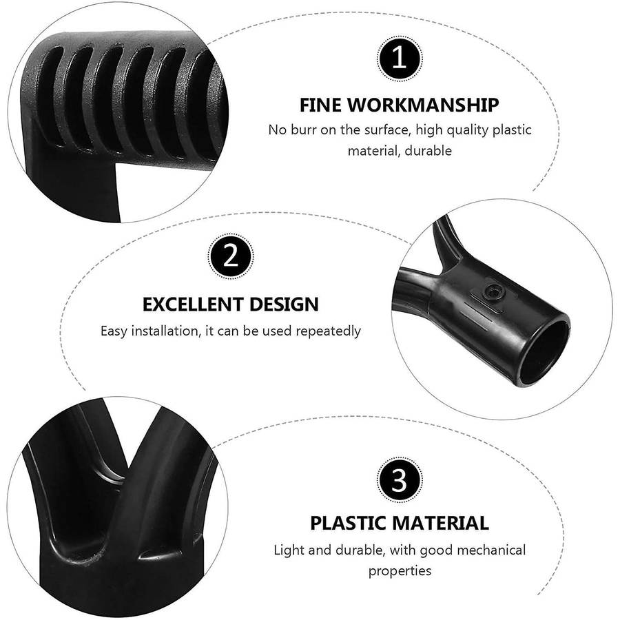 2pcs D Grip Handles, 30mm Inner Diameter Black Plastic Grip Handle