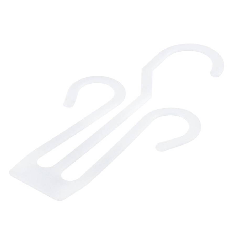 Plastic Slippers Leather Shoes Drying Shelf Hanger 10 Pcs White