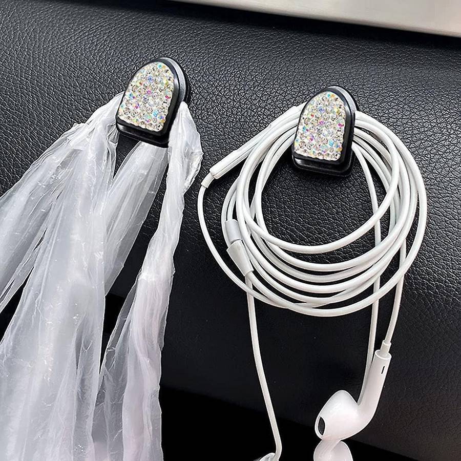 Bling Crystal Car Mini Hook Glitter Mask Hook Multifunctional