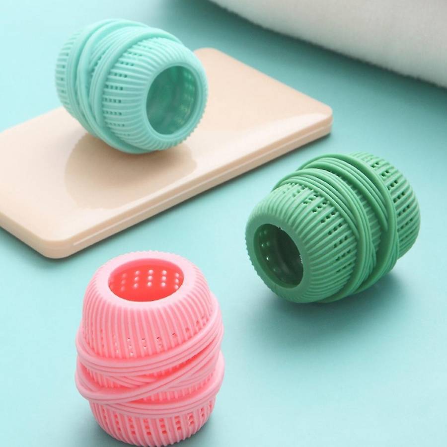 3 Pieces Of Laundry Ball Drum Washing Machine Supplies Dark Green