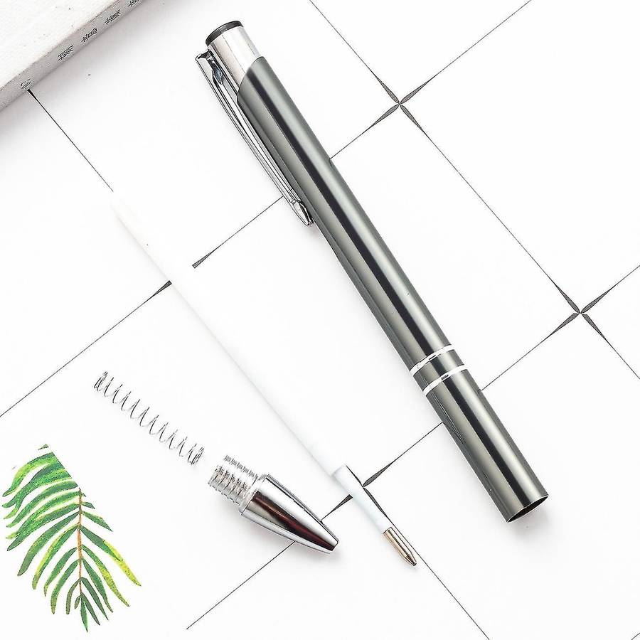 Metal Ballpoint Pen 10 Pieces Premium Ballpoint Pen Set Grey