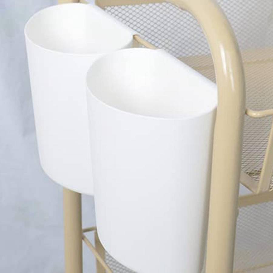 4 Pieces Of Hanging Basket Portable Storage Basket Tool White