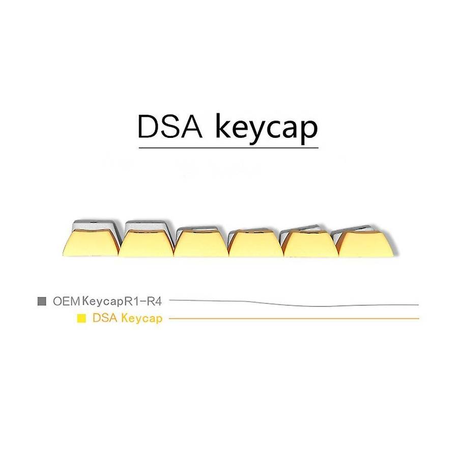 37 Pcs Pbt Dsa 1u Keycaps for Cherry Mx Custom Keycap Set,white