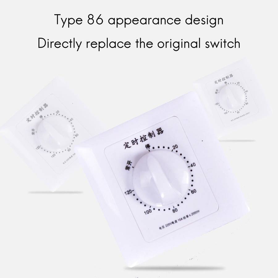 Countdown Switch 120 Minutes High-power Water Pump Timer 86 Panel