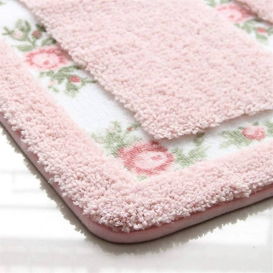Pastoral Style Bath Carpet Rectangle Carpets Floor Decor (40x60cm) D