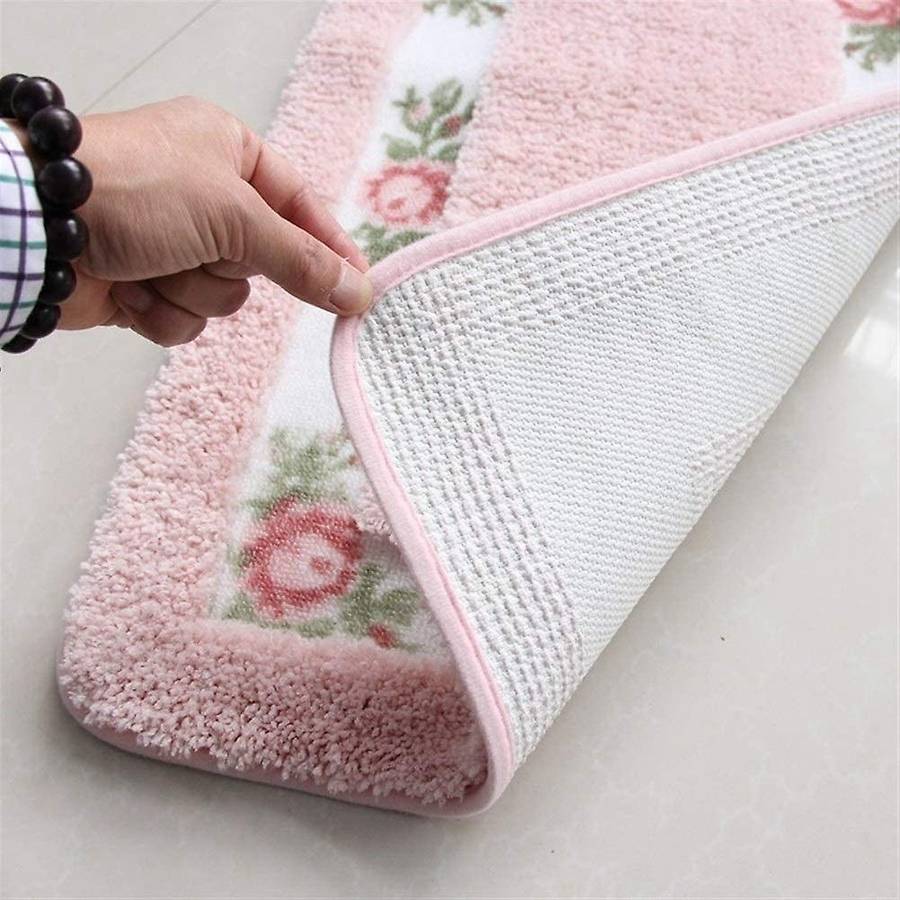 Pastoral Style Bath Carpet Rectangle Carpets Floor Decor (40x60cm) D