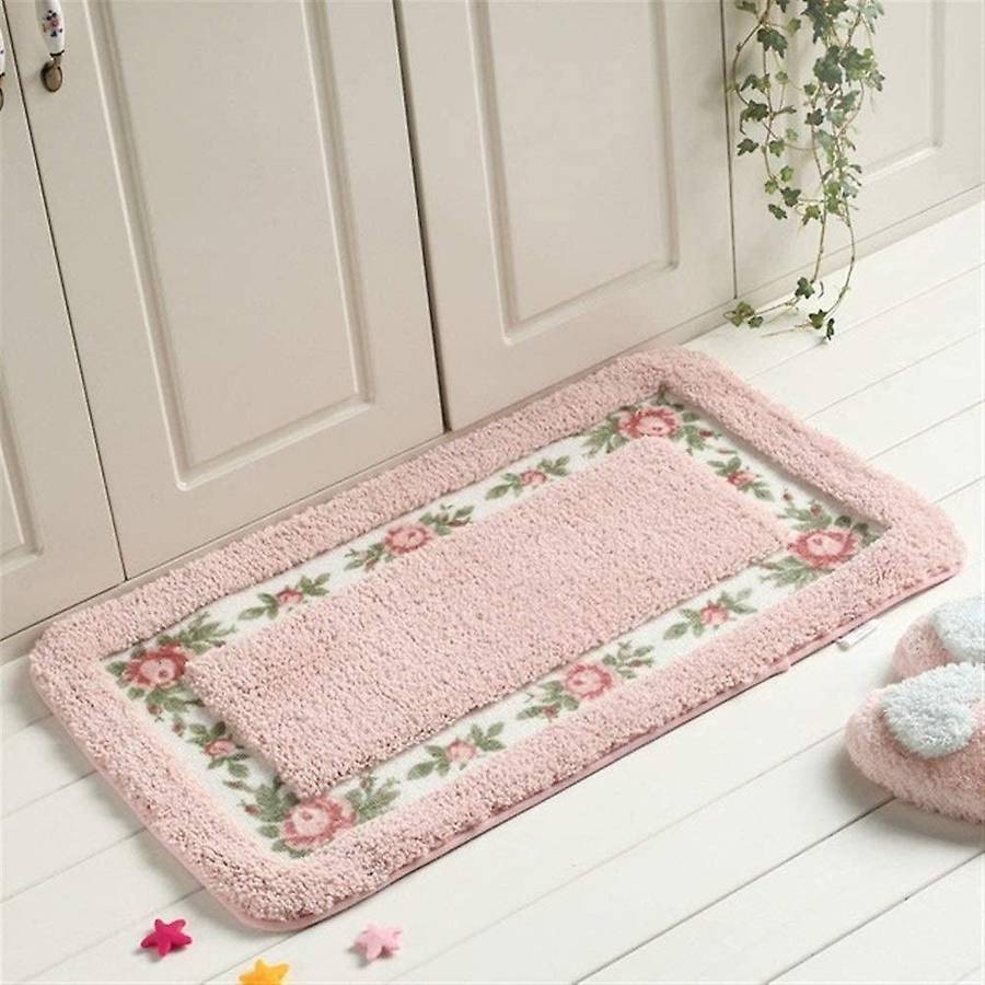 Pastoral Style Bath Carpet Rectangle Carpets Floor Decor (40x60cm) D