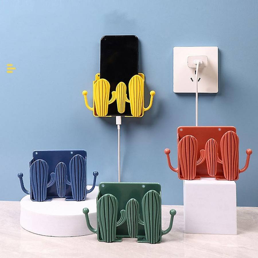 4pc/set Plastic Storage Box, Remote Control Mobile Phone Plug Holder