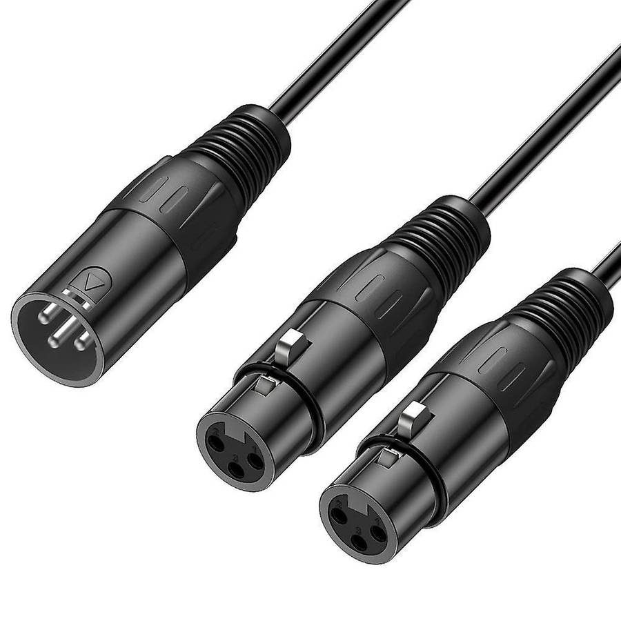 Xlr Splitter Cable 3-pin 1 Xlr Female to Dual Xlr 2 Male Patch Cable