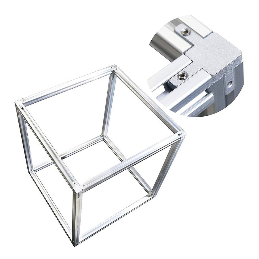 4pc 2020 Series 3 Way End Bracket for European Standard 6mm T Slot