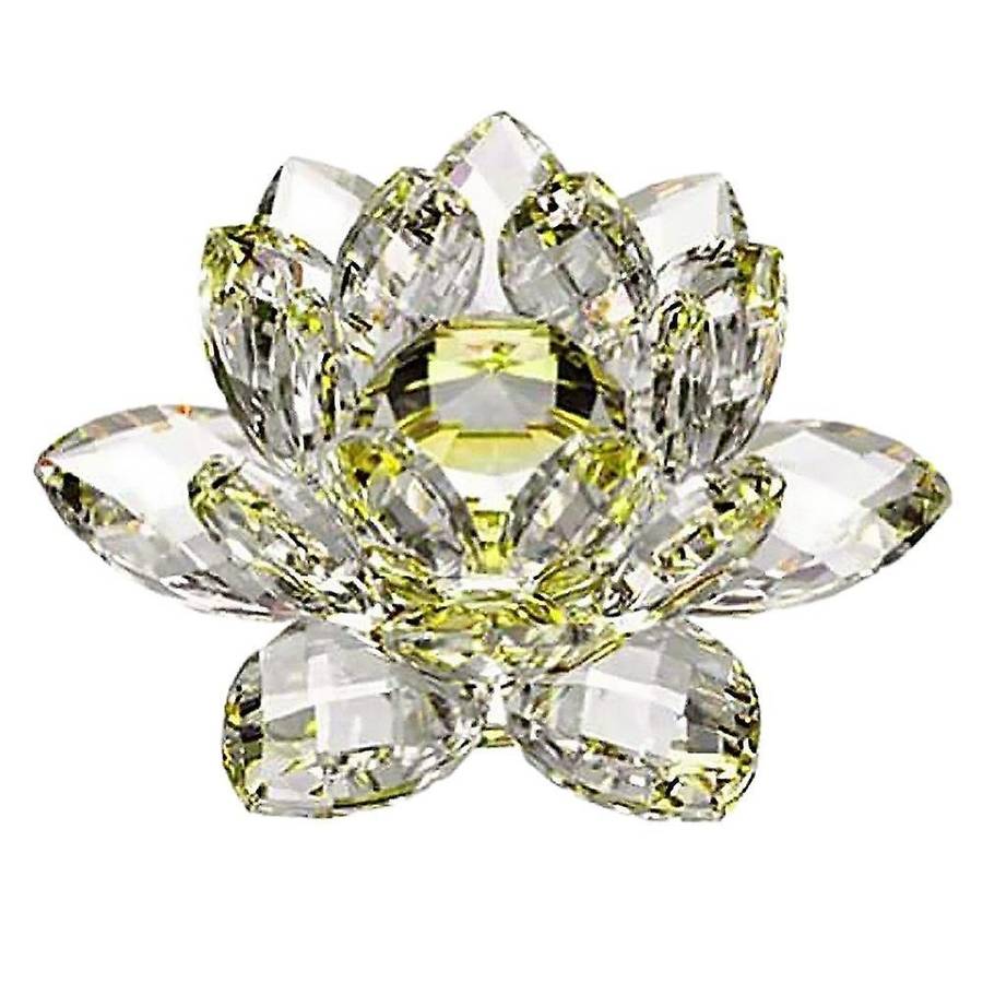 Yellow Crystal Flower Ornaments Crystal Lotus Interior(small)