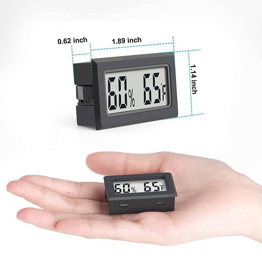 Mini Digital Thermometer Hygrometer with Fahrenheit () (2 Pcs)