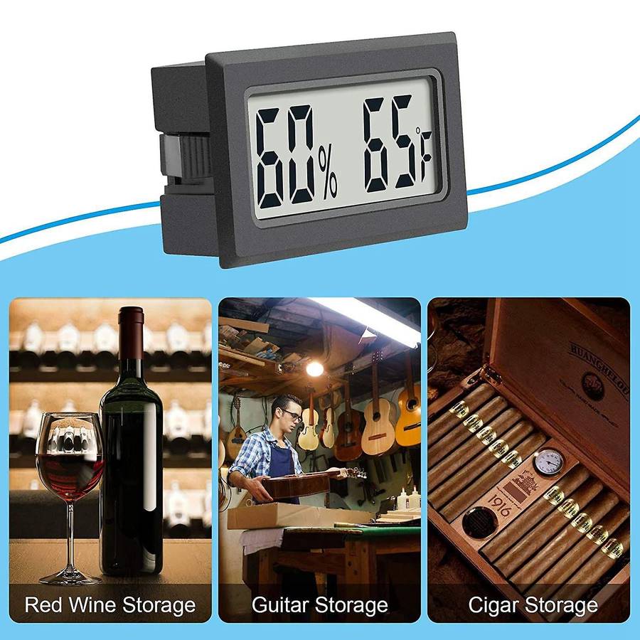 Mini Digital Thermometer Hygrometer with Fahrenheit () (2 Pcs)