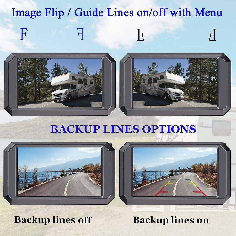 5 Inch Digital Wireless 1080p Hd Rear View Camera for Truck Camper