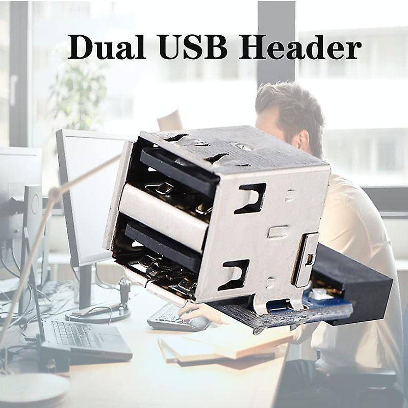 5pcs Desktop Board, 9pin/10pin Dual Usb2.0 A Port Front Panel Adapter