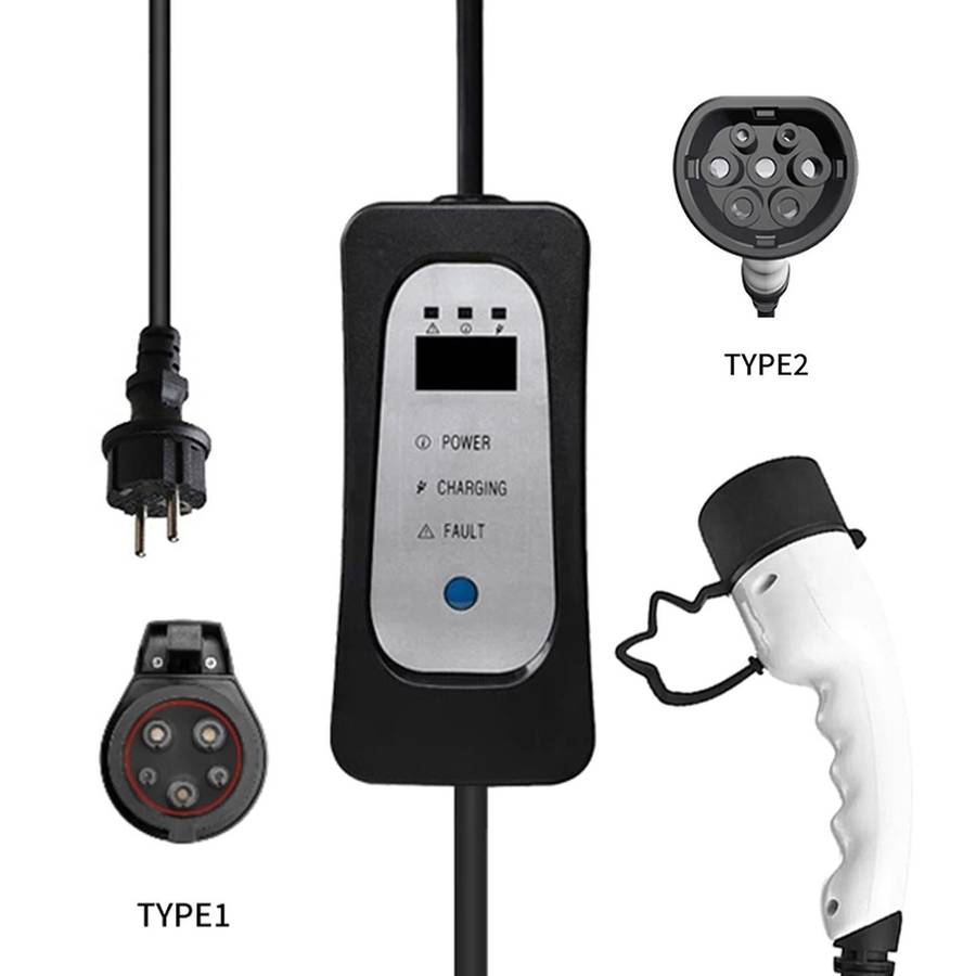 Sae Iec62196 Type 2 Evse Charger Cable 16a Compatible All Ev Cars