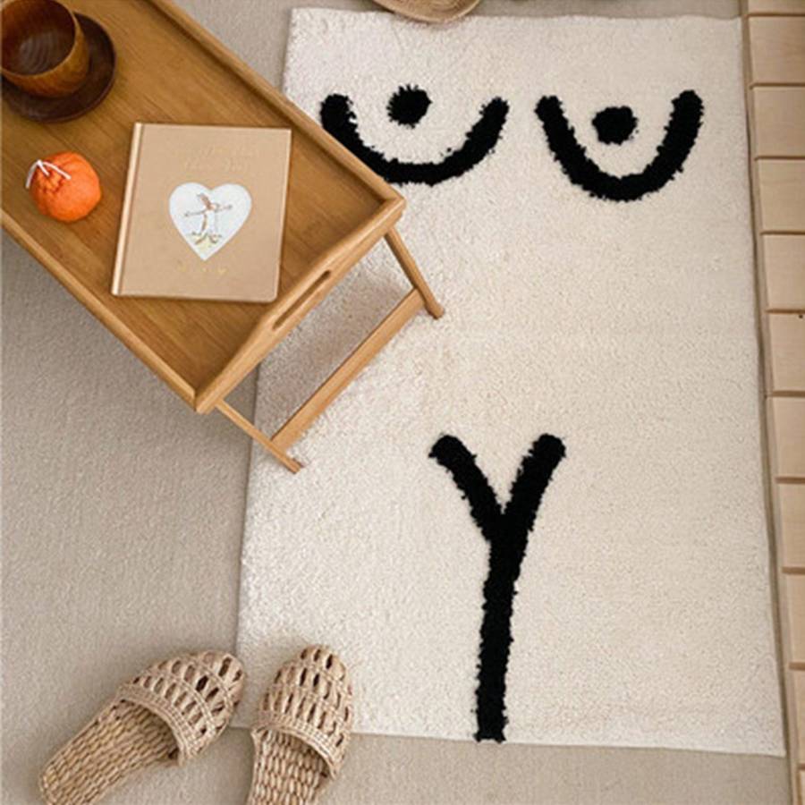 Carpets Rugs for Home Floor Stair Sexy Body Pattern Non-slip Mat (a)