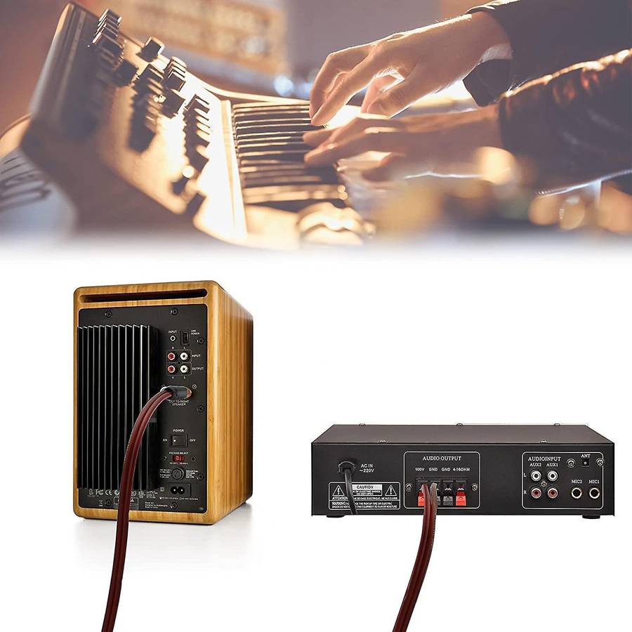 Rca Speaker Cable, Replace Rca Plug Connector Adapter to Bare Wire