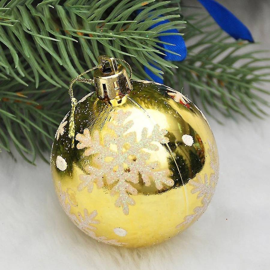 6pcs 6cm Christmas Balls Christmas Tree Decorations Gift -pink