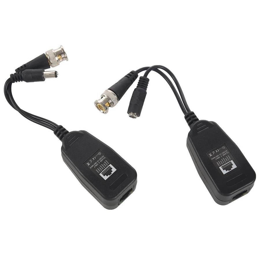 4 Pairs Passive Video Balun Transmitter & Transceiver with Cable