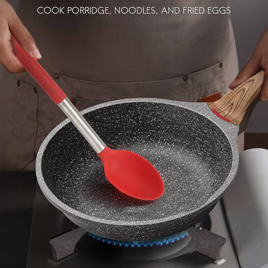 Silicone Cooking Spoon Set Of 2 Solid Basting Spoon for Spoon