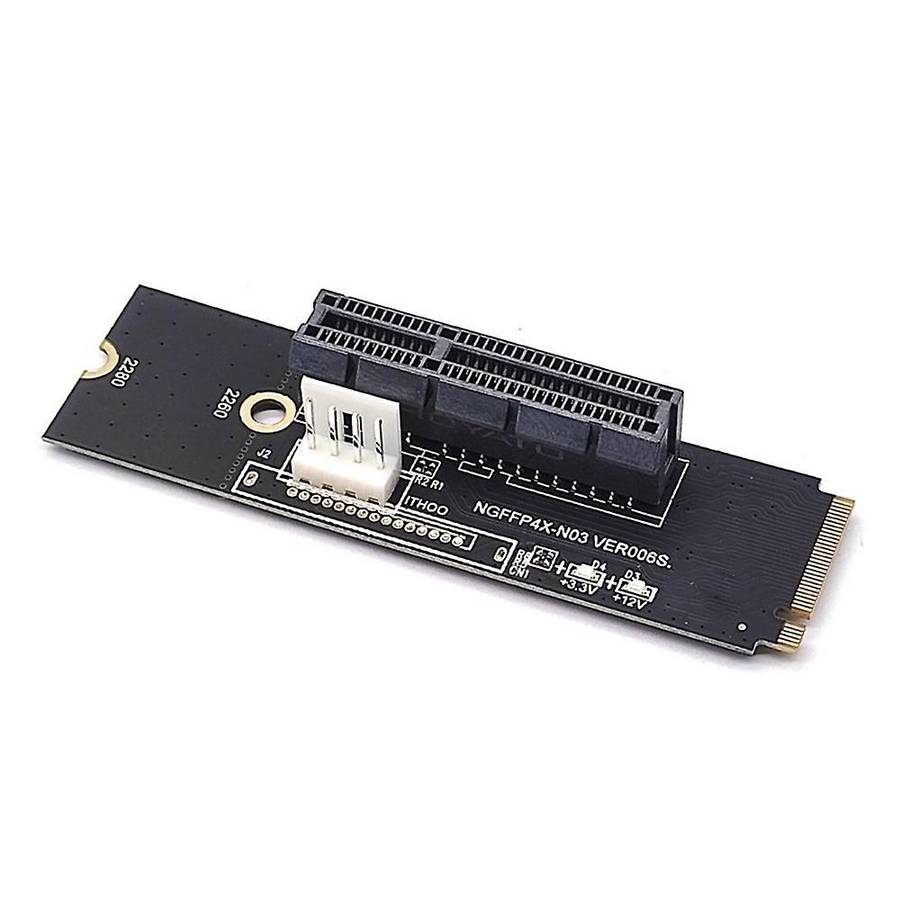 2pcs Ngff M.2 to Pci-e 4x Riser Card Express 1x to 16x Adapter Card