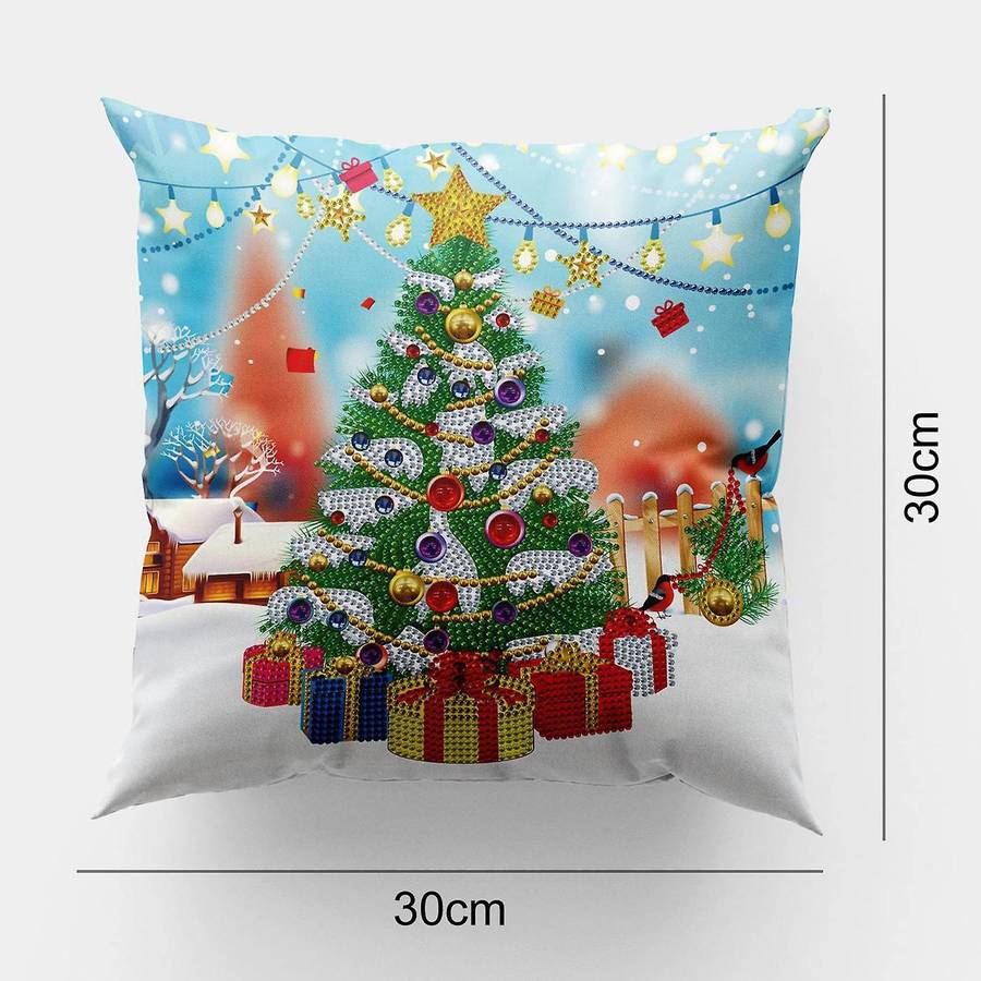 30x30cm Diy Diamond Christmas Pillowcase Decoration Christmas Tree