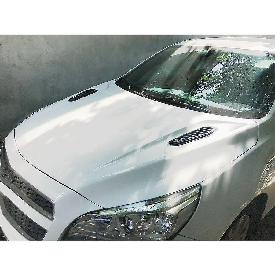 2pcs Car Simulation Shark Air Vent Universal Black Bonnet Hood Cover