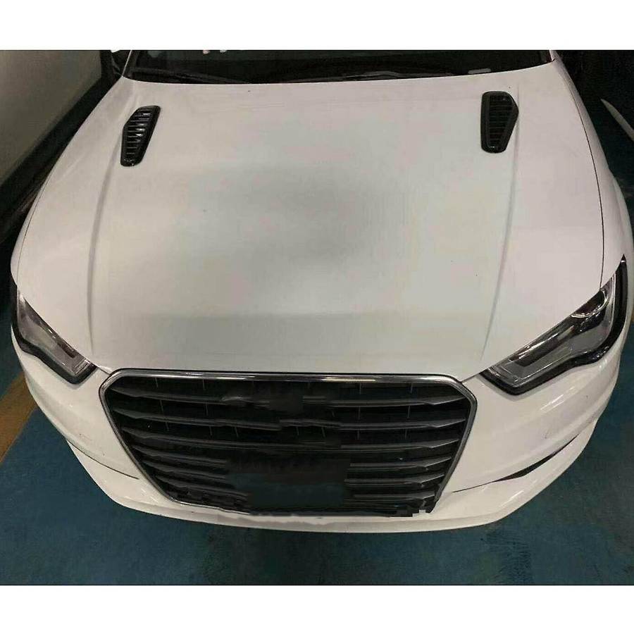 2pcs Car Simulation Shark Air Vent Universal Black Bonnet Hood Cover