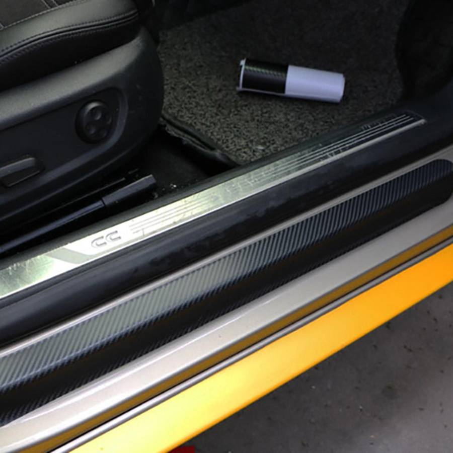 8pcs/set Car Door Sill Scuff Welcome Pedal Protect Fiber Stickers