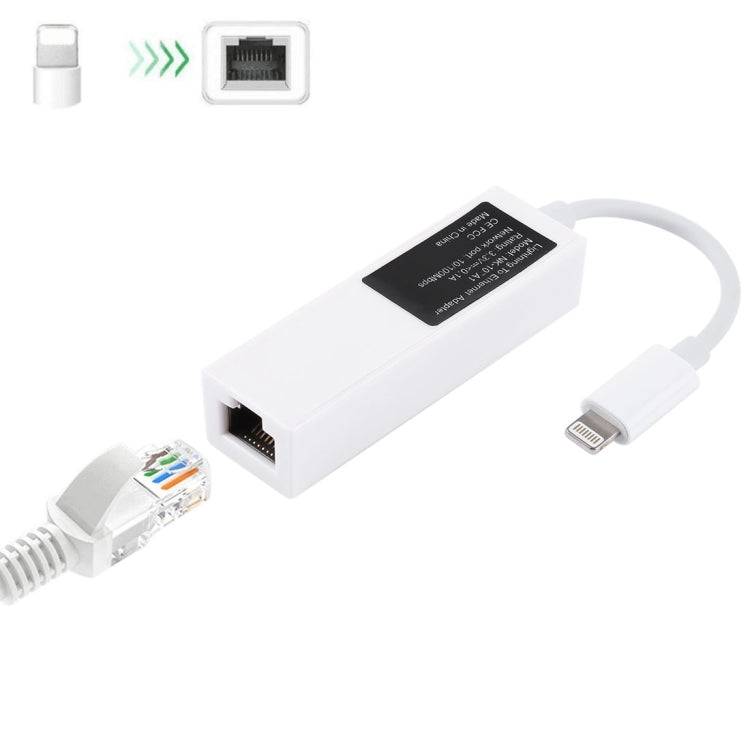 NK107A1 8 Pin to RJ45 Ethernet LAN Network Adapter Cable for iPhone / iPad Series, Total Length: ...