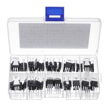 60pcs 10 Values TO-220 Voltage Regulator Transistor Triode Kit L7805 L7806 L7809 L7812 L7815 L7824 L