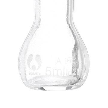 5mL Clear Glass Volumetric Flask w/ Glass Stopper Lab Chemistry Glassware