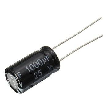 100pcs 1000uF 25V Radial Electrolytic Capacitor 10 x 17mm 105C