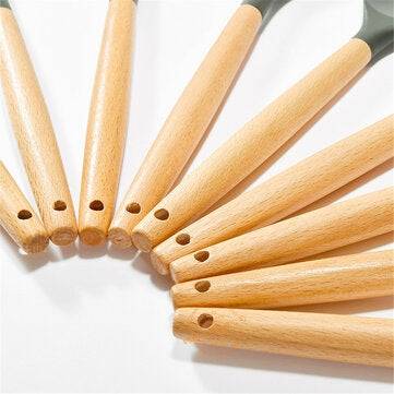 11Pcs Edible Silicone Non-stick Kitchen Utensils Set Cooking Spatula Gadget Tool
