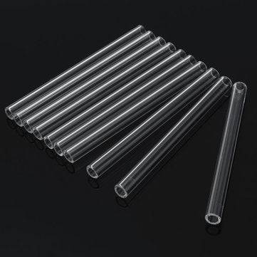 10Pcs Length 100mm OD 10mm 1mm Thick Wall Borosilicate Glass Blowing Tube Lab Factory School Home