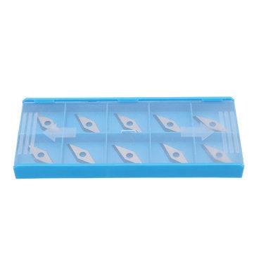 10pcs 16X16X2.5mm Diamond Carbide Insert For 10x28mm 35 Degree Arbor Wood Turning Tool