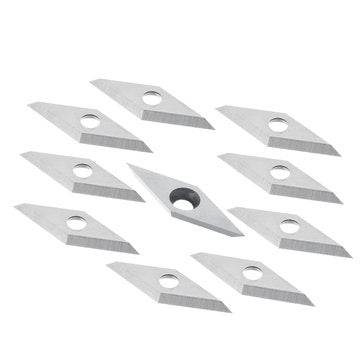 10pcs 16X16X2.5mm Diamond Carbide Insert For 10x28mm 35 Degree Arbor Wood Turning Tool