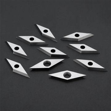 10pcs 16X16X2.5mm Diamond Carbide Insert For 10x28mm 35 Degree Arbor Wood Turning Tool