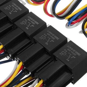 10pcs Interlocking 5 Pin Sockets 12V 40A Waterproof SPDT