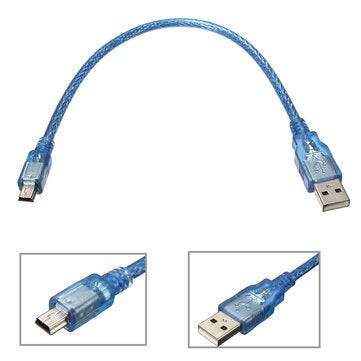 10pcs Blue Male USB 2.0A To Mini Male USB B Power Data Cable for Nano V3.0 ATMEGA328P Module Board