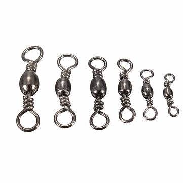 100Pcs Fishing Barrel Bearing Rolling Swivel Rings Fishing Tackle Connector #3 #4 #6 #... (SIZE: #6)