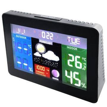 TS-71 Indoor Outdoor Temperature Monitor Digital Weather Station DCF77 RCC Thermometer RH% Barometri