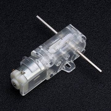 5pcs 1:28 Transparent Hexagonal Axis 130 Motor Gearbox for DIY Chassis Car Model