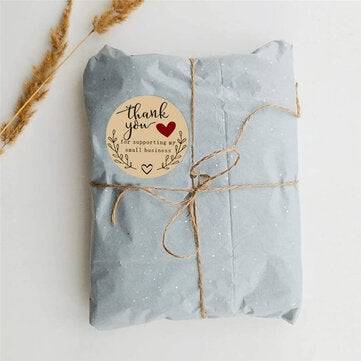 500pcs/lot  Round Handmade With Love Stickers Scrapbooking Hand Made Handmade Label Wedding Stickers