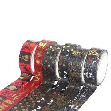 6 Rolls Solid Color DIY Creative Masking Tape Christmas Gift Decoration Label Package Seal Paper Sti