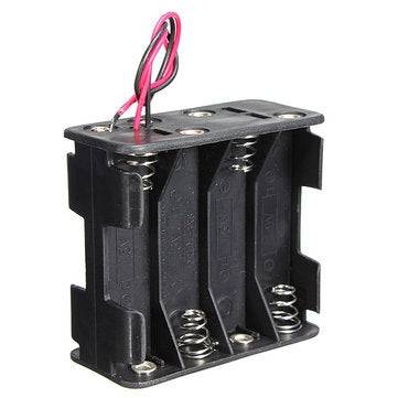 5Pcs 12V 8 x AA Battery Clip Slot Holder Stack Case 6 Inch Leads Wire