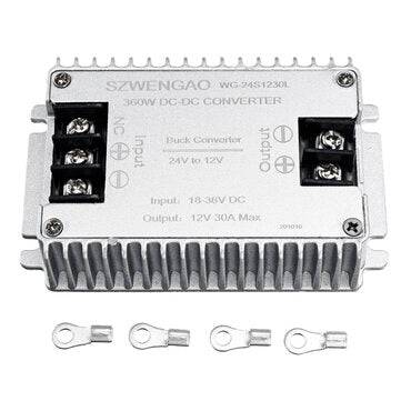 SZWENGAO WG-24S1230L 24V to 12V 30A DC-DC High-performance Automotive Power Supply Step Down DC Conv