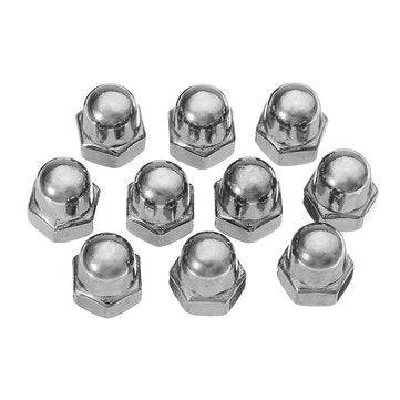 Suleve M4SN3 30Pcs M4 304 Stainless Steel Dome Head Cap Acorn Hex Nuts Thread Decor Cover Nuts