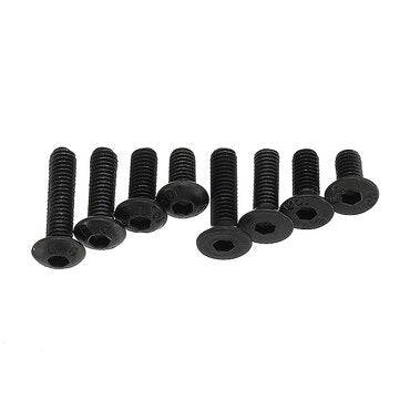 Suleve M3CH8 M3 Carbon Steel Hex Socket Flat Head Button Head Screws Flat Washers Assortment 180p